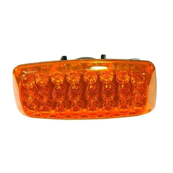 Larson Electronics CS-A-24LED Amber LED Strobe Light with Back & Base Magnetic Mount; 24 LEDs - 4AA Batteries